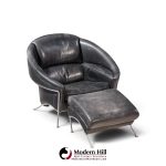 milo baughman for thayer coggin boldido mid century lounge chair with ottoman