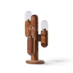 modeline mid century california pine cactus table lamp
