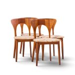 niels koefoed hornslet mid century danish teak peter dining chairs - set of 4
