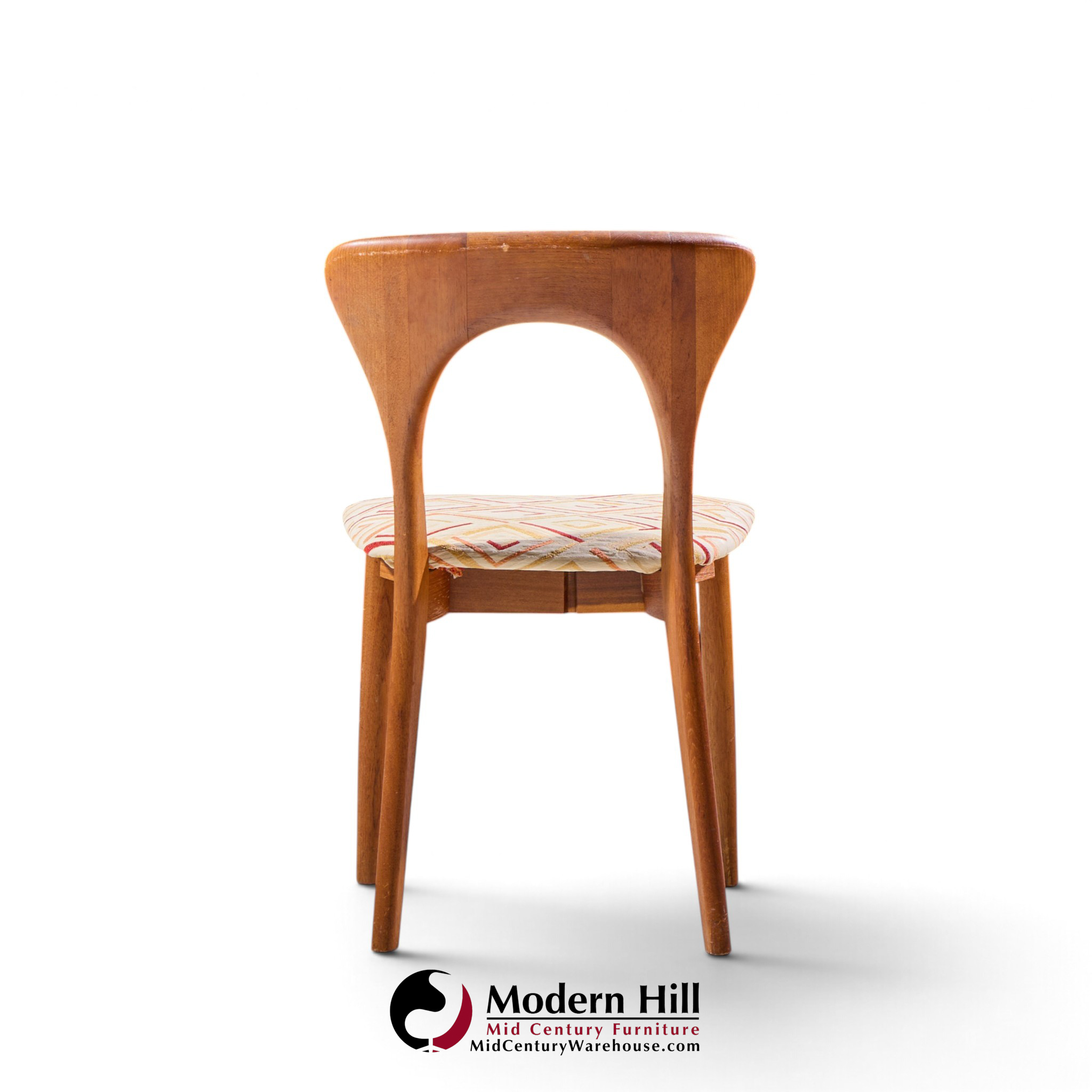 niels koefoed hornslet mid century danish teak peter dining chairs - set of 4
