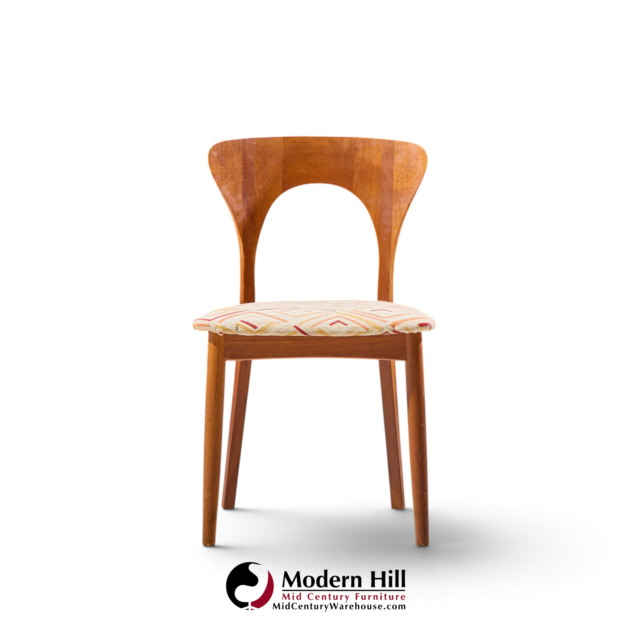 niels koefoed hornslet mid century danish teak peter dining chairs - set of 4