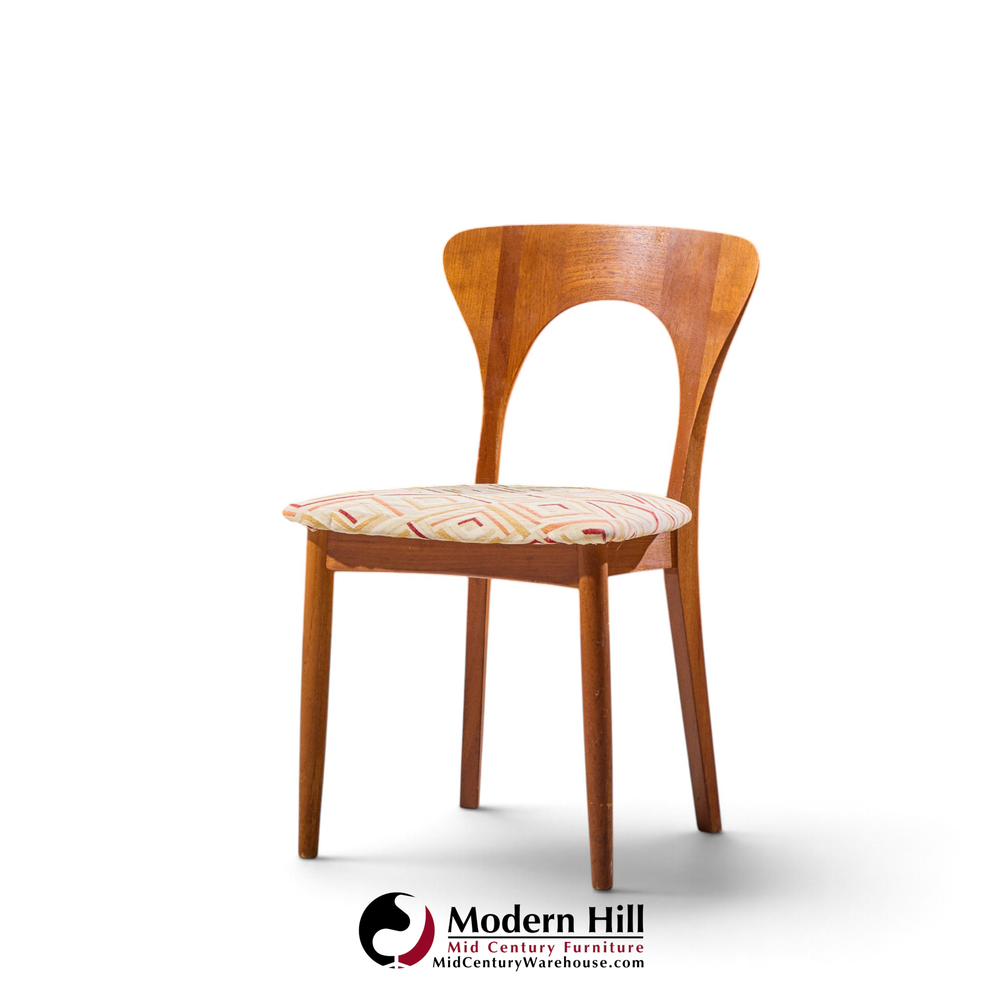 niels koefoed hornslet mid century danish teak peter dining chairs - set of 4