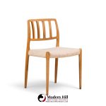 niels moller model 83 mid century danish teak dining chairs - pair