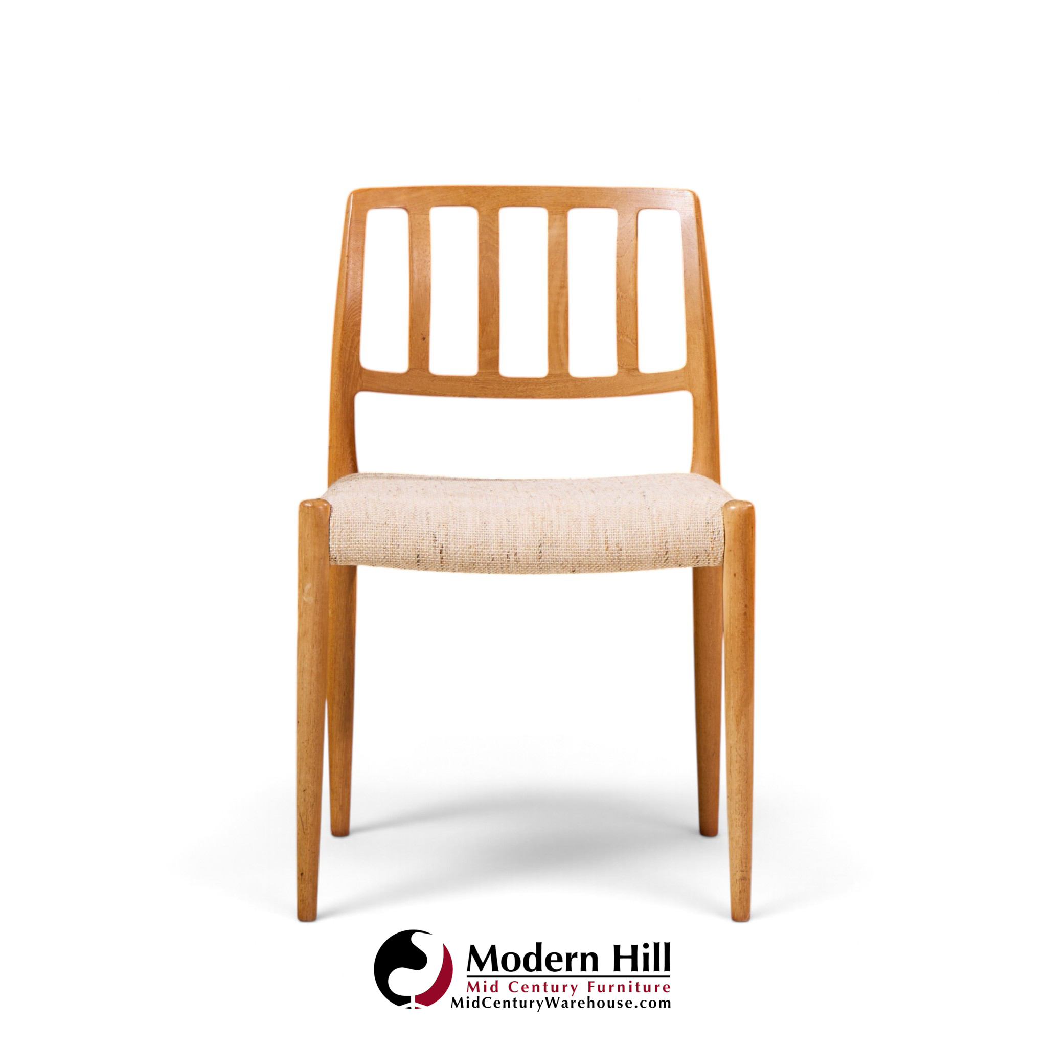 niels moller model 83 mid century danish teak dining chairs - pair