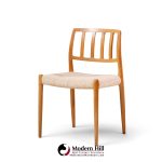 niels moller model 83 mid century danish teak dining chairs - pair