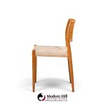 niels moller model 83 mid century danish teak dining chairs - pair