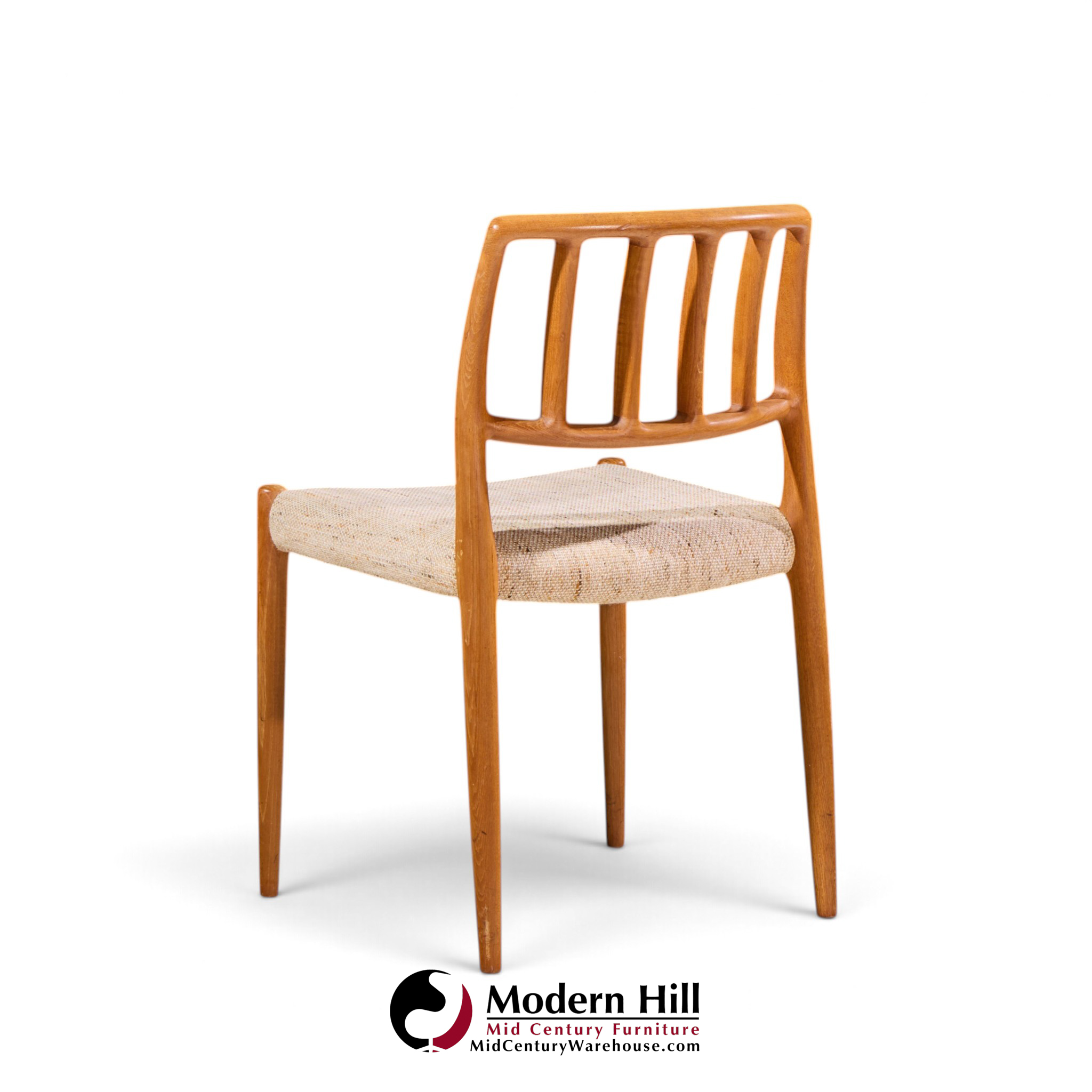 niels moller model 83 mid century danish teak dining chairs - pair