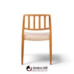 niels moller model 83 mid century danish teak dining chairs - pair