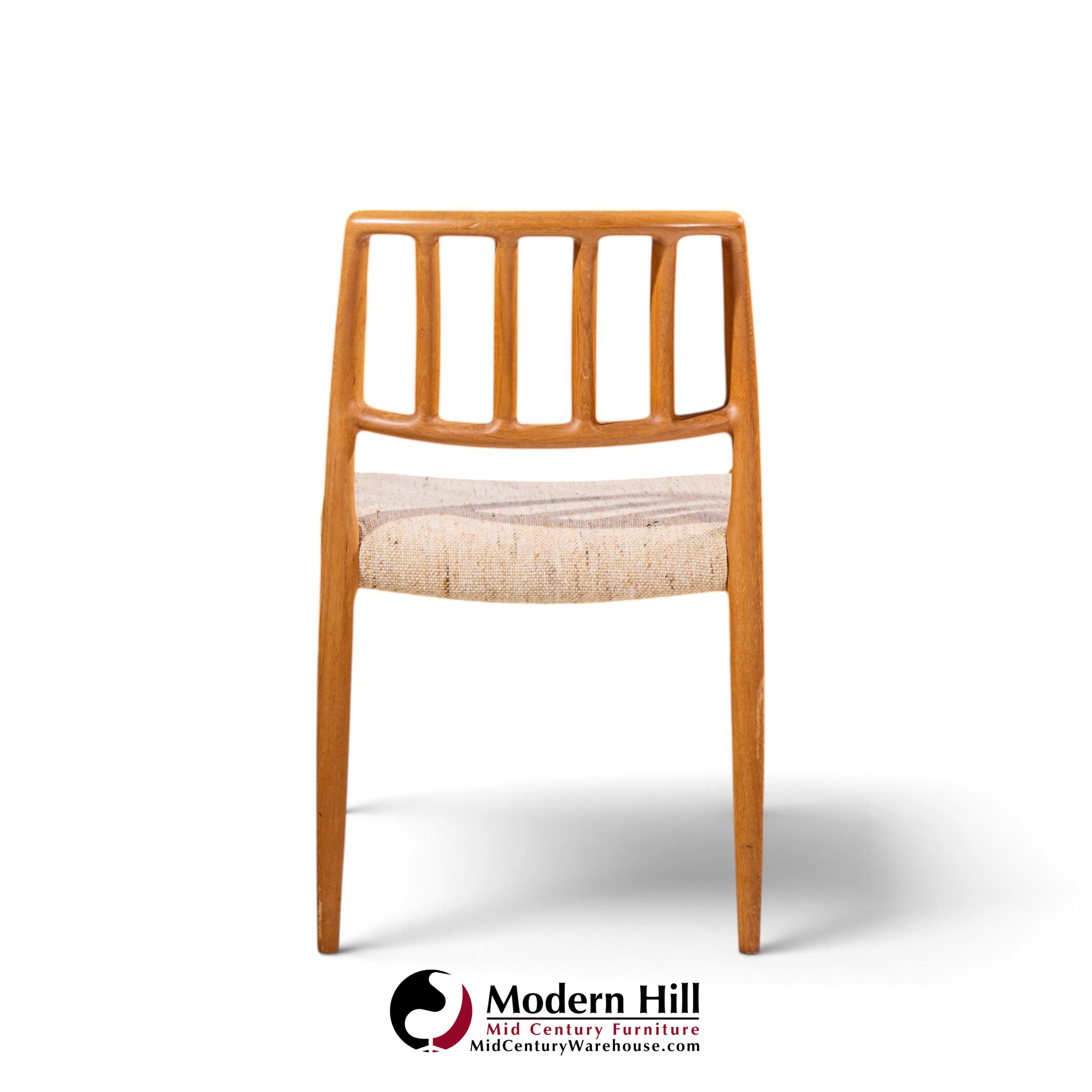 niels moller model 83 mid century danish teak dining chairs - pair