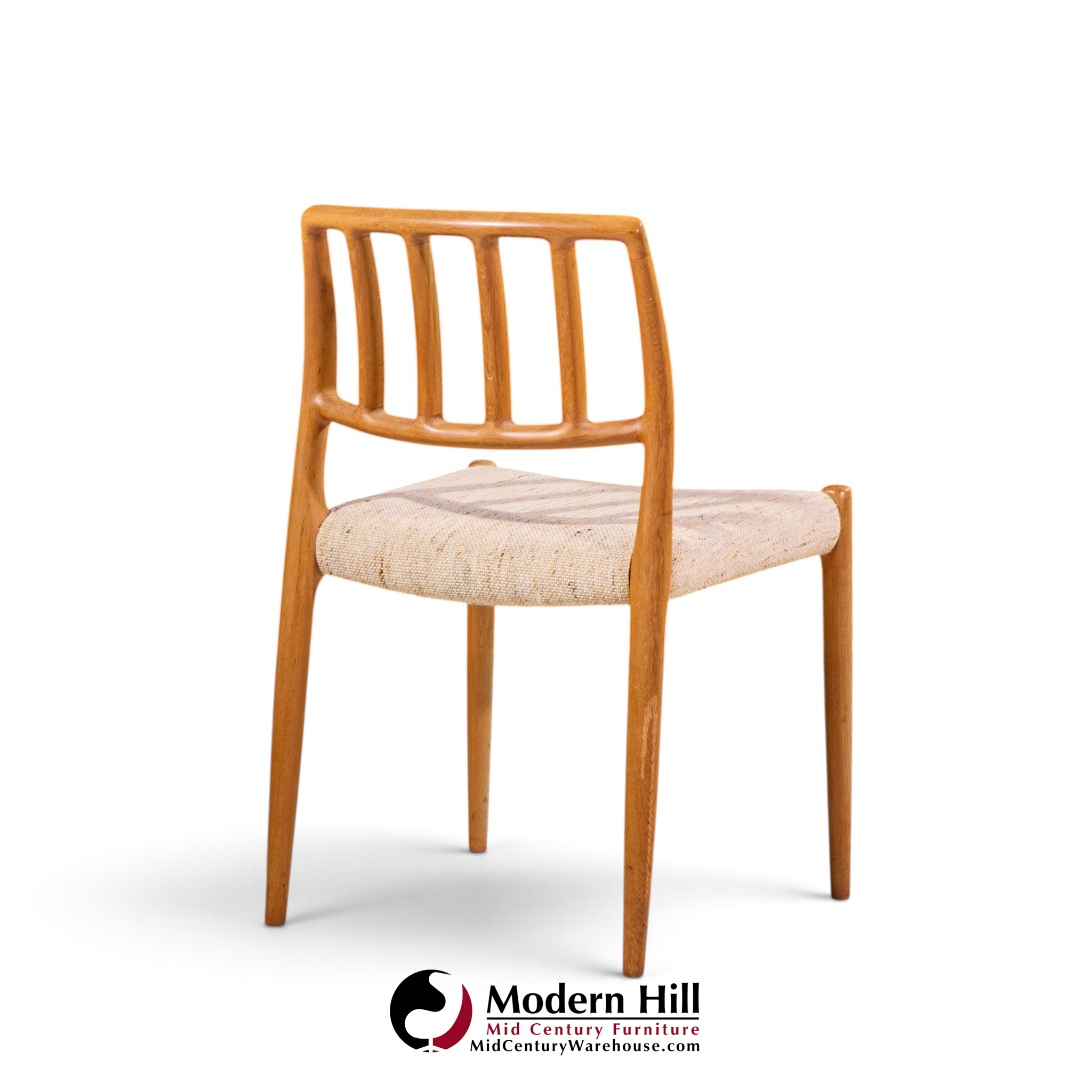 niels moller model 83 mid century danish teak dining chairs - pair
