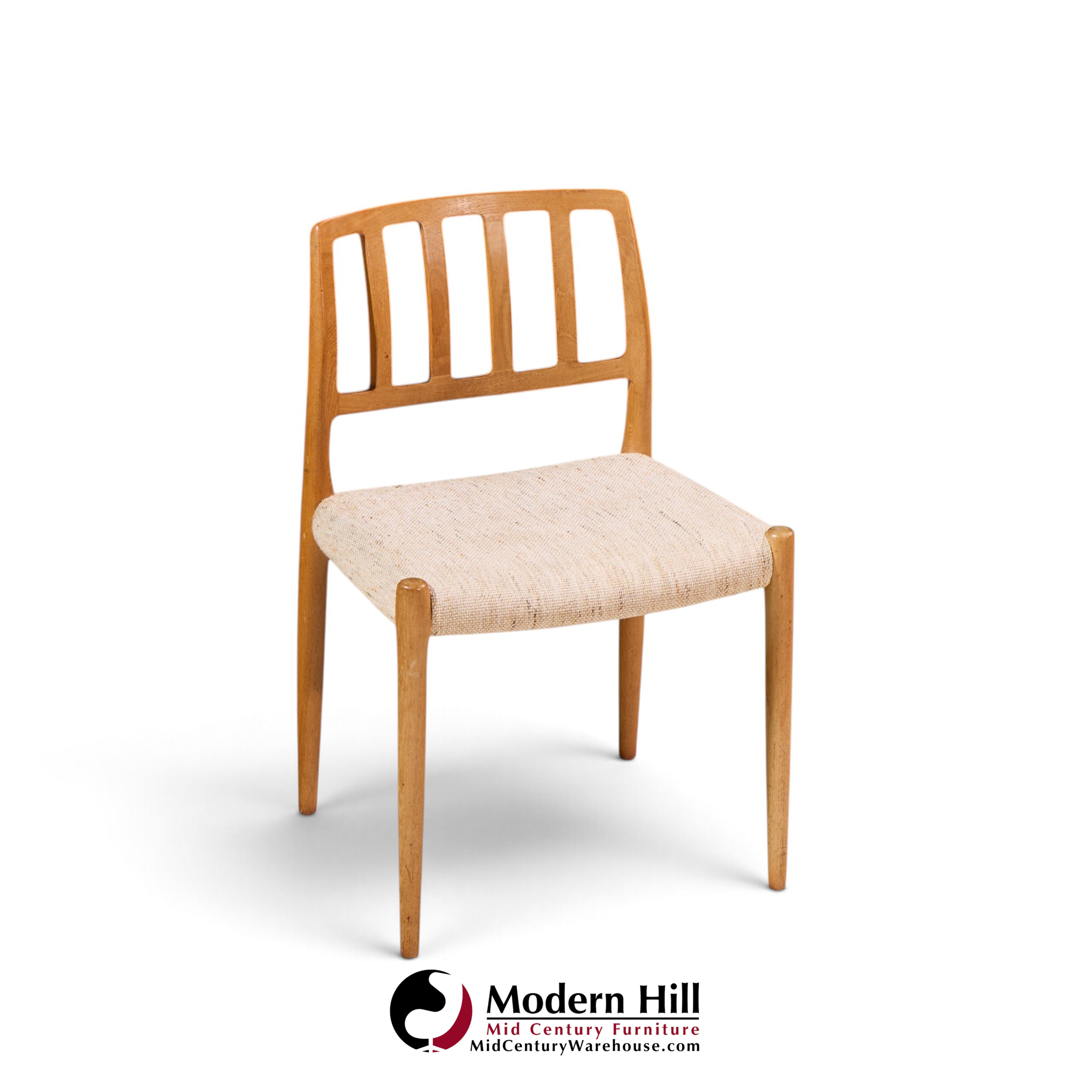 niels moller model 83 mid century danish teak dining chairs - pair