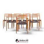 niels moller models 62 and 78 mid century danish teak dining chairs - set of 8