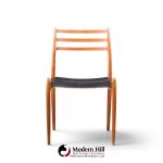 niels moller models 62 and 78 mid century danish teak dining chairs - set of 8