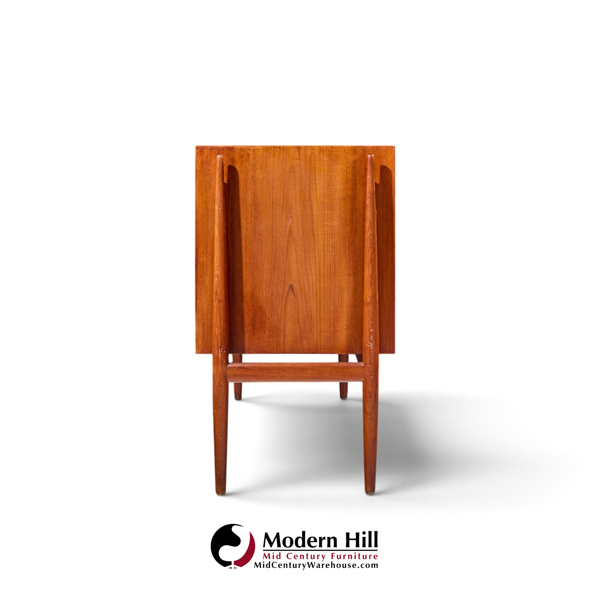 niels vodder nv54 mid century danish teak tambour door credenza