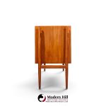 niels vodder nv54 mid century danish teak tambour door credenza