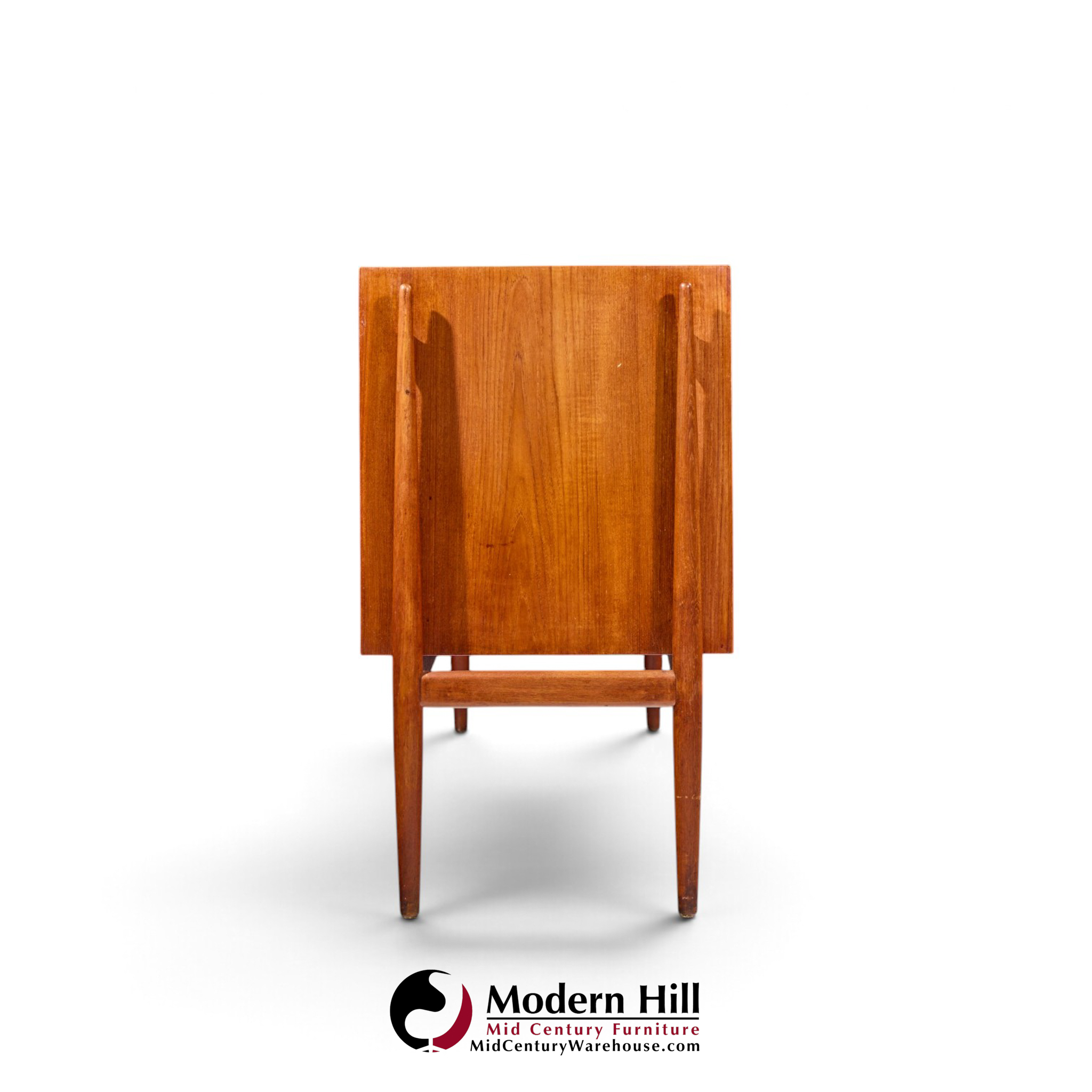 niels vodder nv54 mid century danish teak tambour door credenza