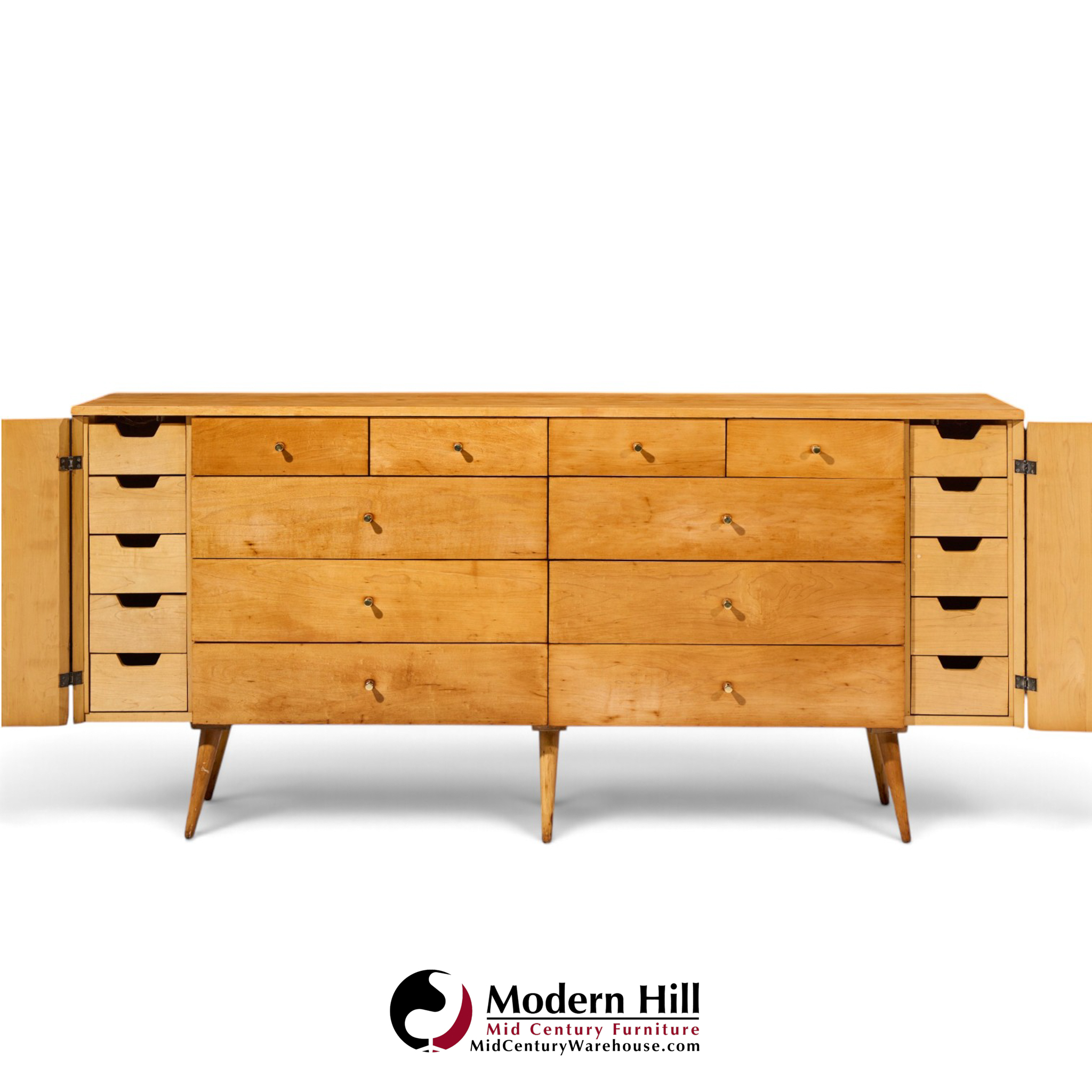 paul mccobb mid century 20-drawer dresser