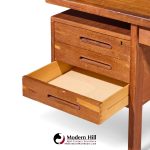 peter hvidt style mid century danish teak executive desk