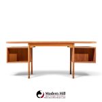 peter hvidt style mid century danish teak executive desk