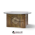 philip & kelvin laverne mid century suprise acid etched bronze dining table