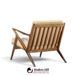 poul jensen for selig mid century walnut z lounge chairs - pair