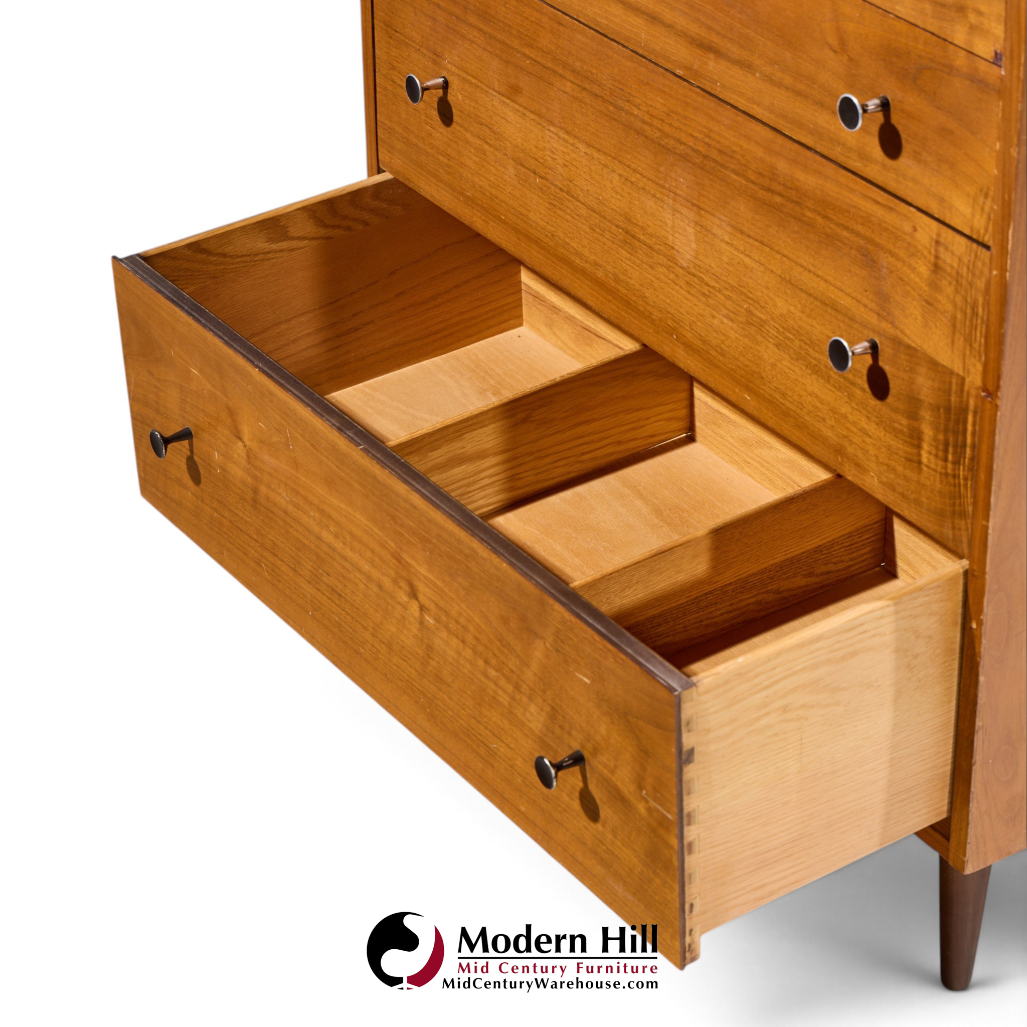 robert baron for glenn of california mid century dresser walnut highboy dresser
