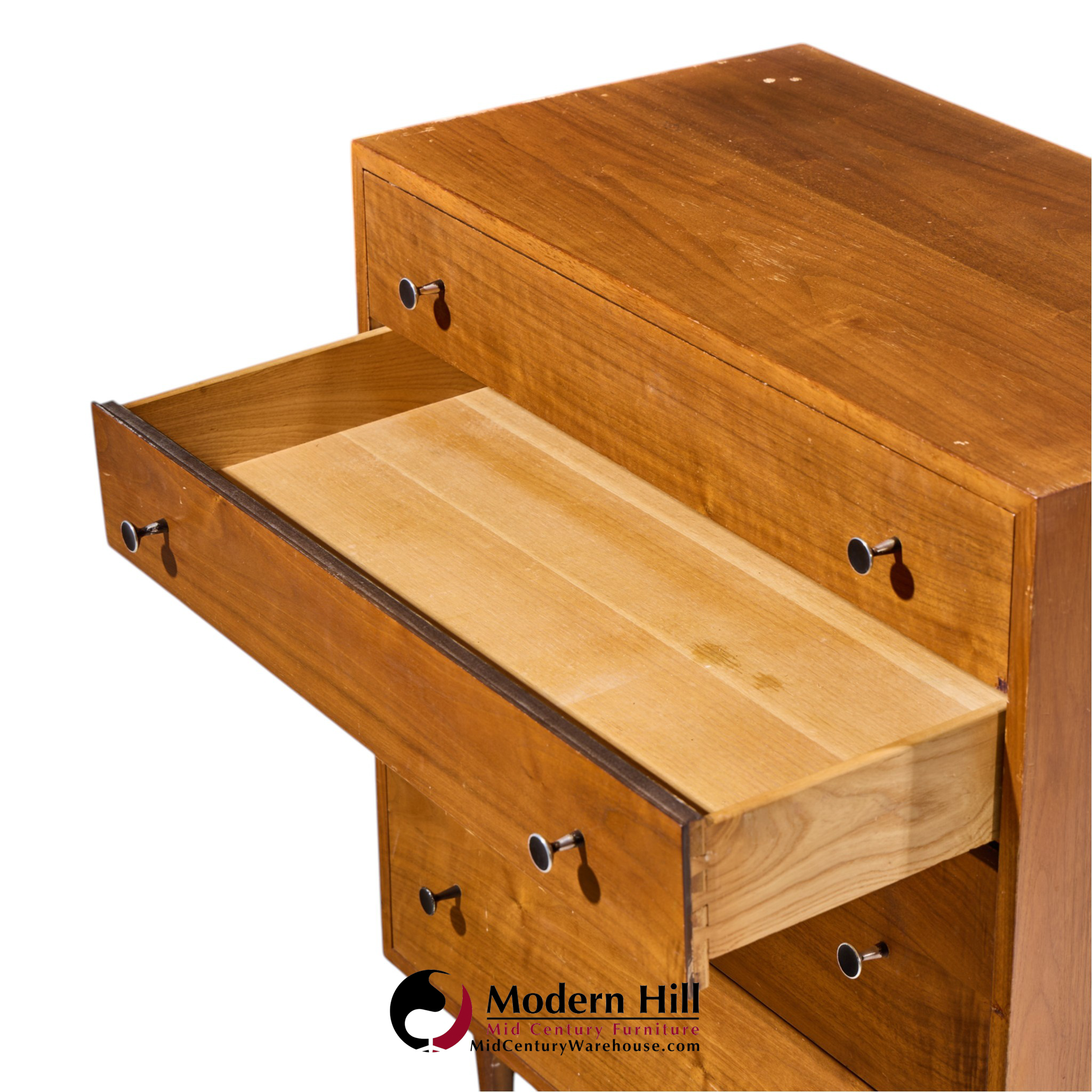 robert baron for glenn of california mid century dresser walnut highboy dresser