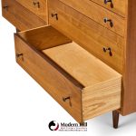 robert baron for glenn of california mid century walnut lowboy dresser