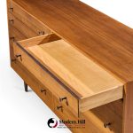 robert baron for glenn of california mid century walnut lowboy dresser