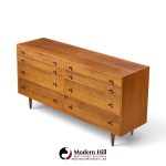 robert baron for glenn of california mid century walnut lowboy dresser