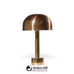 robert sonneman for laurel mid century brass dome table lamp - pair