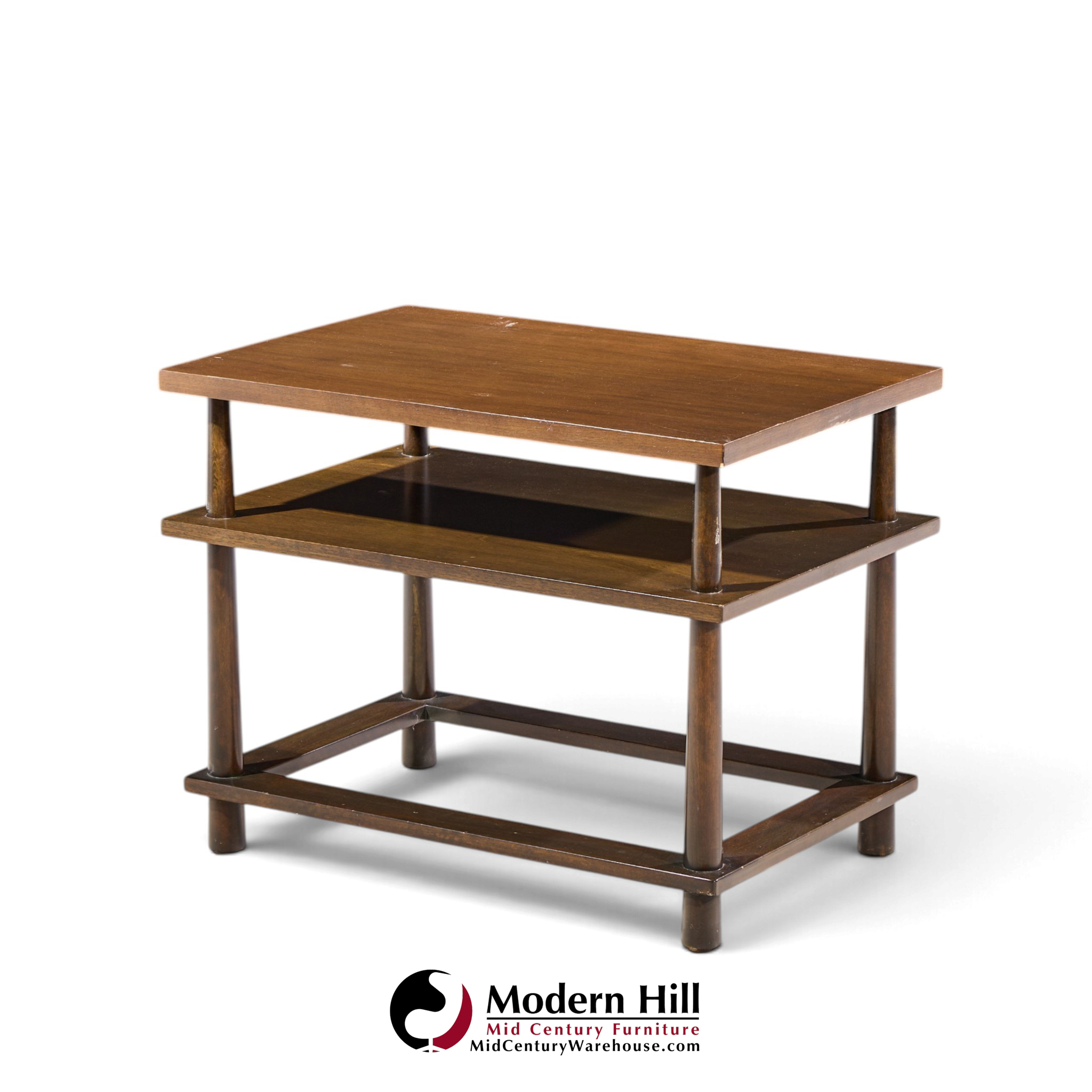 robsjohn gibbings for widdicomb mid century mahogany tiered side table