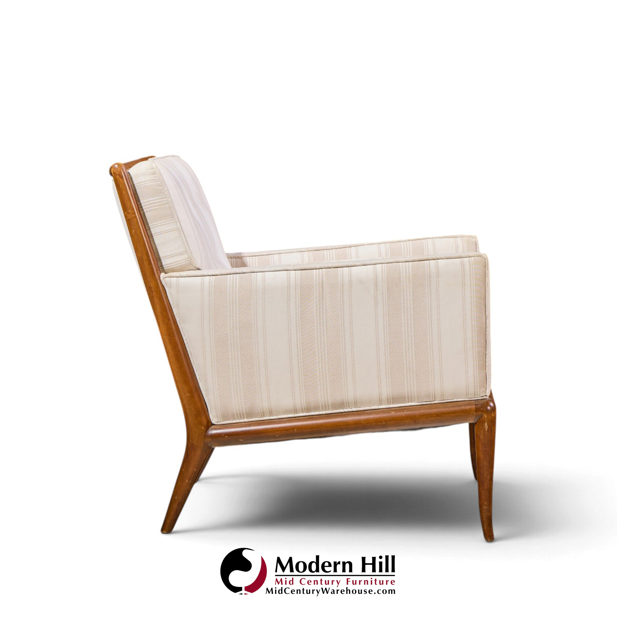 robsjohn gibbings for widdicomb mid century sabre leg lounge chairs - pair