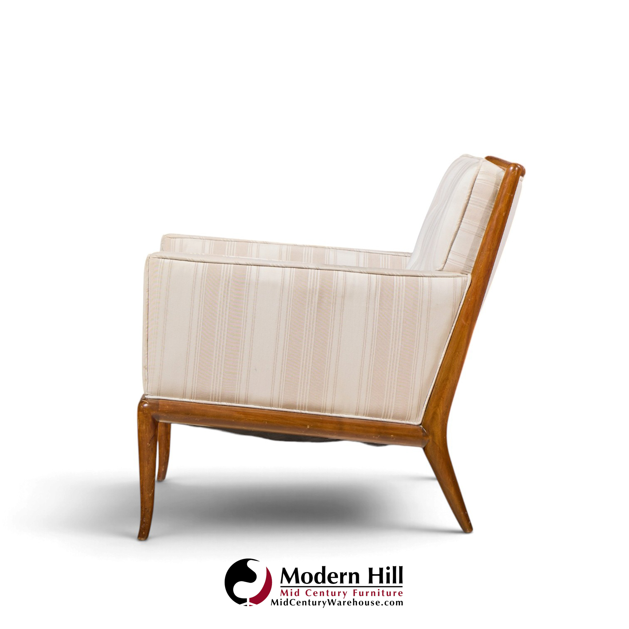 robsjohn gibbings for widdicomb mid century sabre leg lounge chairs - pair