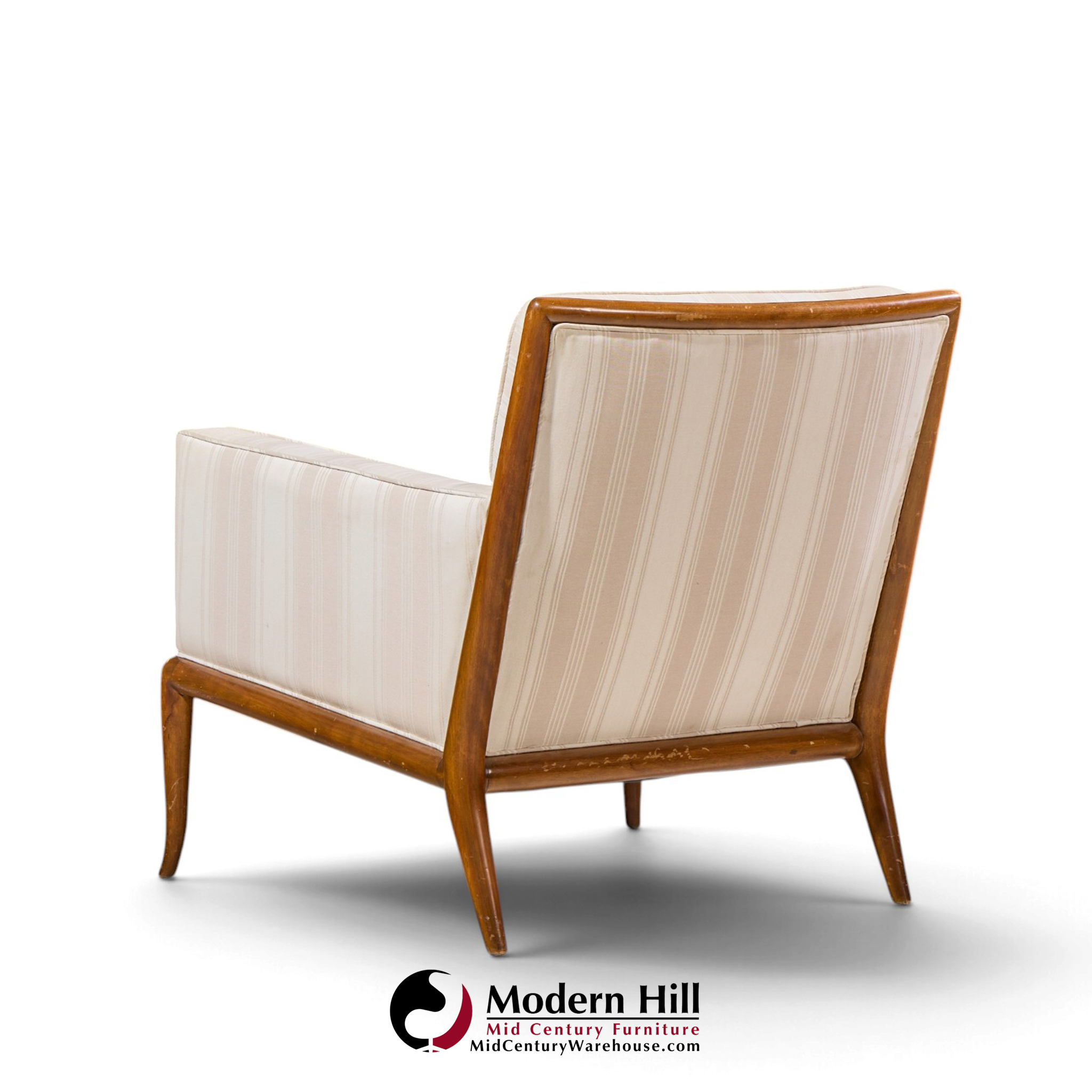 robsjohn gibbings for widdicomb mid century sabre leg lounge chairs - pair