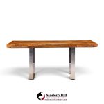 roger sprunger for dunbar mid century rosewood and chrome executive desk