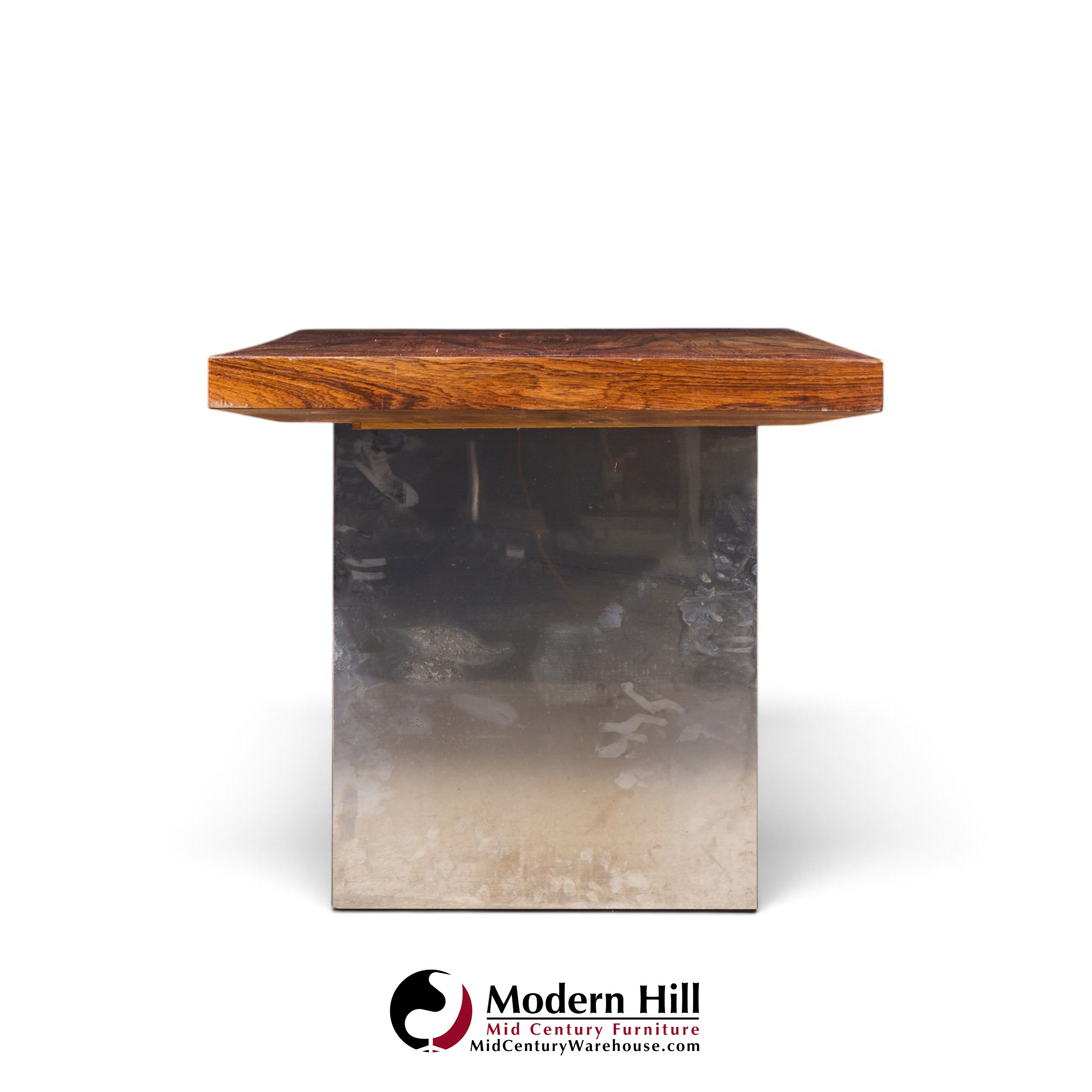 roger sprunger for dunbar mid century rosewood and chrome executive desk