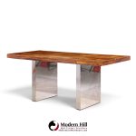 roger sprunger for dunbar mid century rosewood and chrome executive desk
