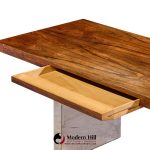 roger sprunger for dunbar mid century rosewood and chrome executive desk