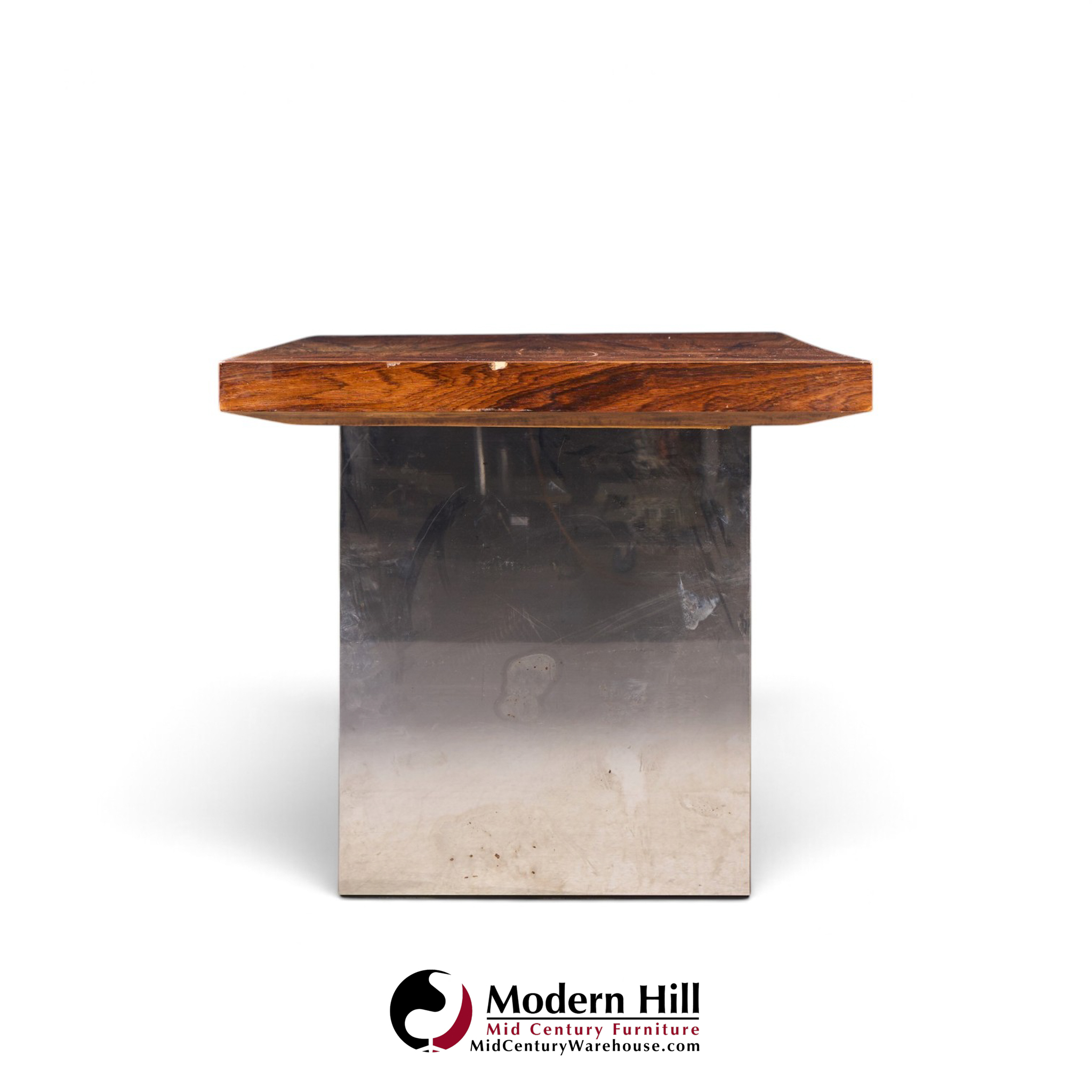 roger sprunger for dunbar mid century rosewood and chrome executive desk