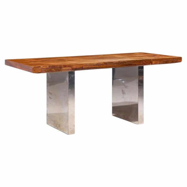 roger sprunger for dunbar mid century rosewood and chrome executive desk