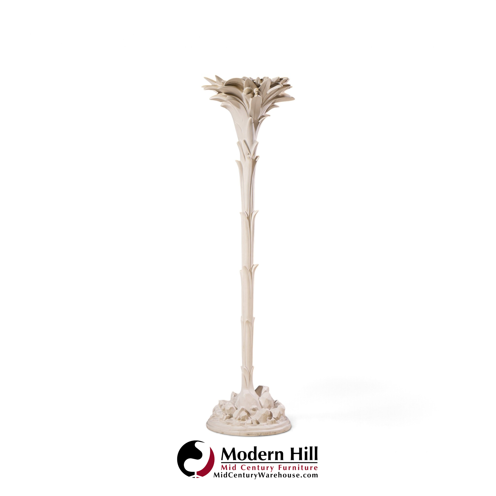 serge roche style mid century palm tree lamp