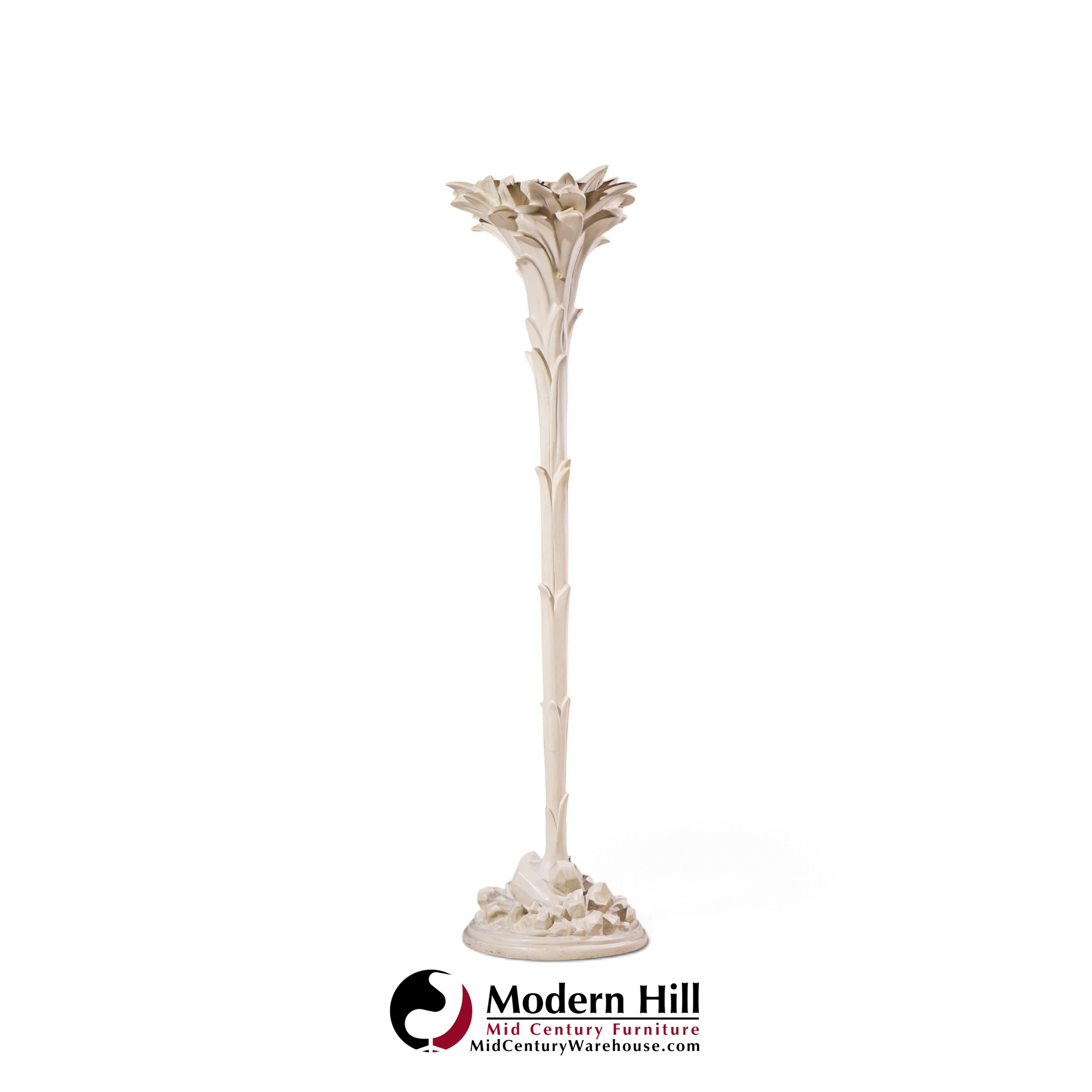 serge roche style mid century palm tree lamp