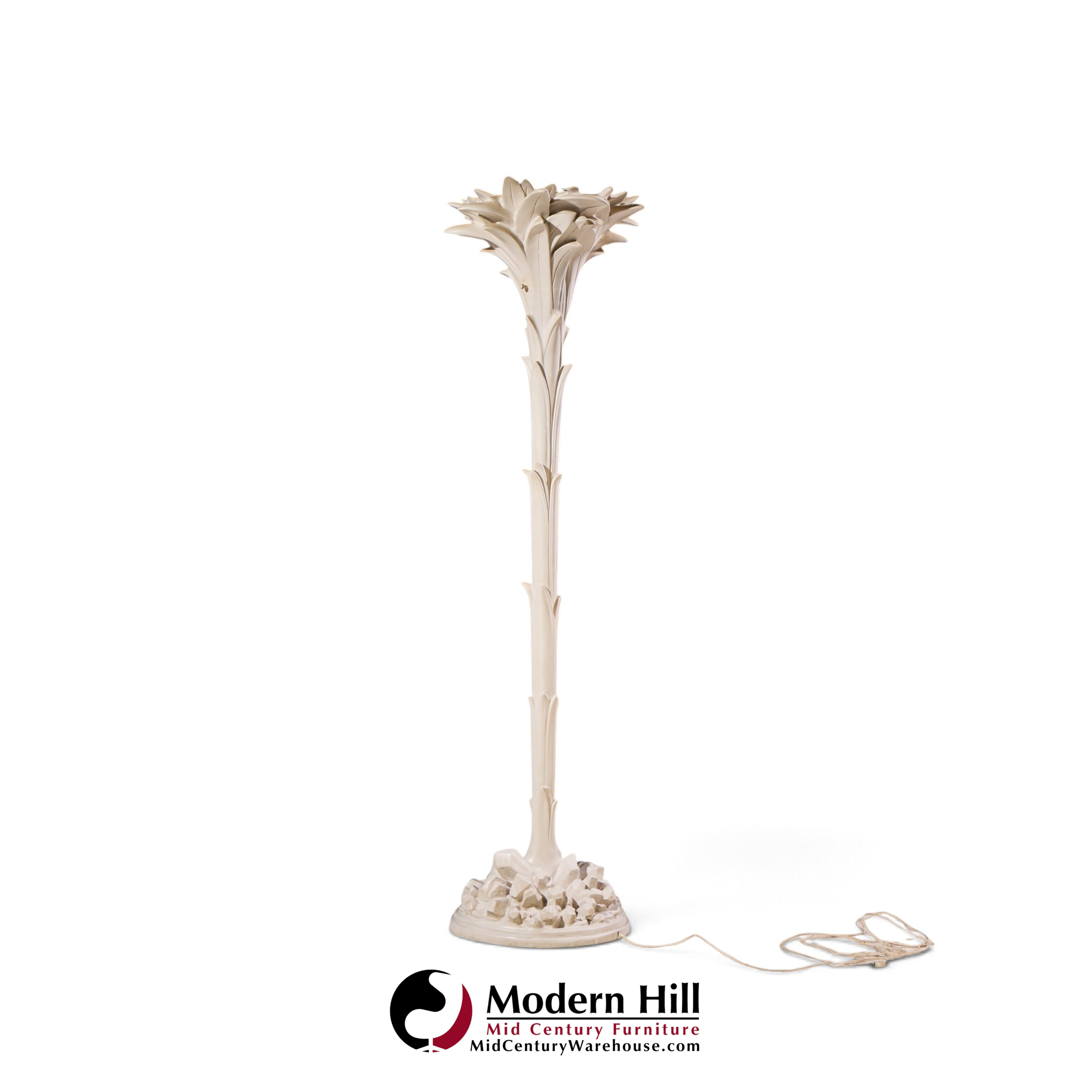 serge roche style mid century palm tree lamp