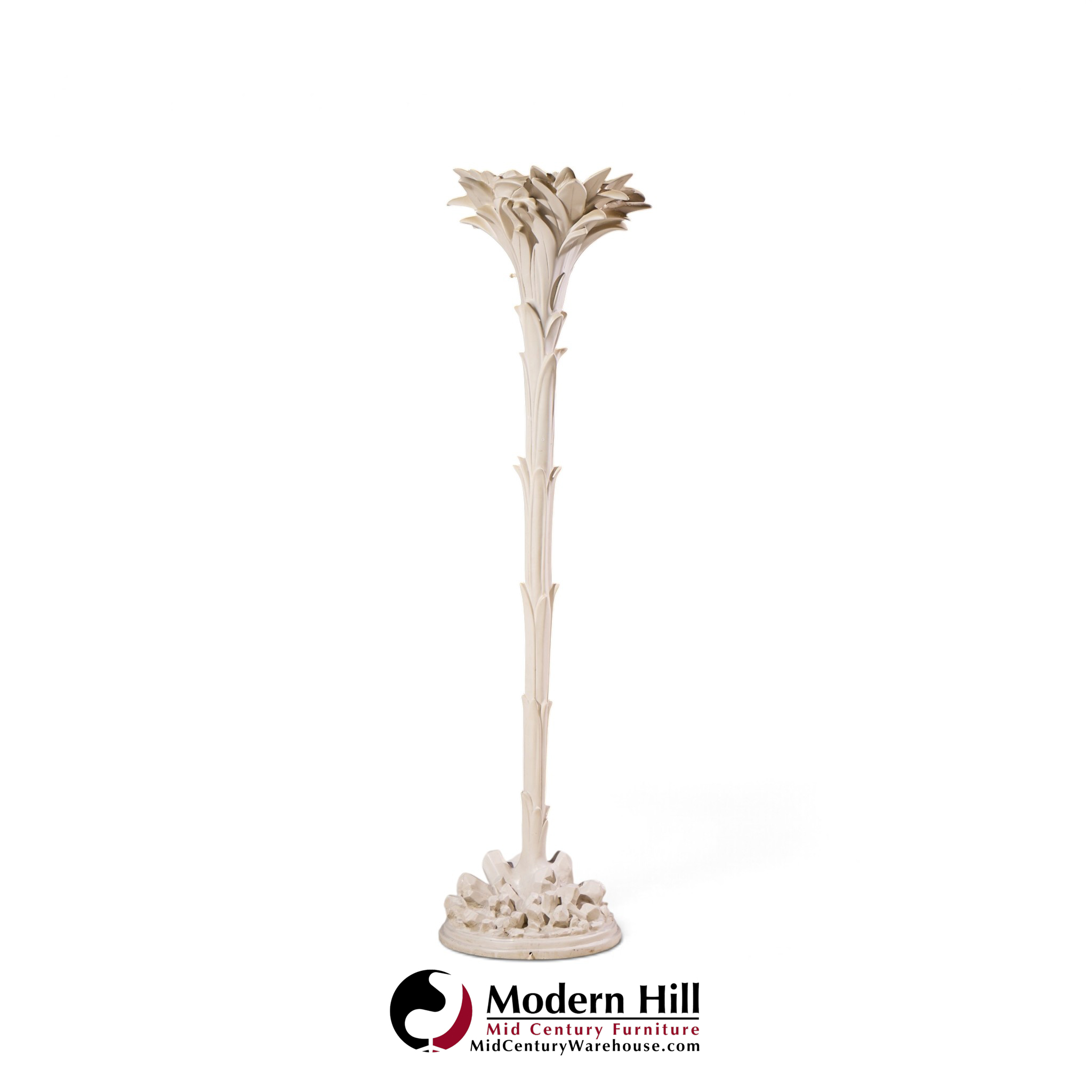 serge roche style mid century palm tree lamp