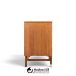 stanley harlequin mid century walnut credenza
