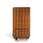 tobago brutalist mid century walnut armoire dresser