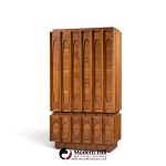 tobago brutalist mid century walnut armoire dresser