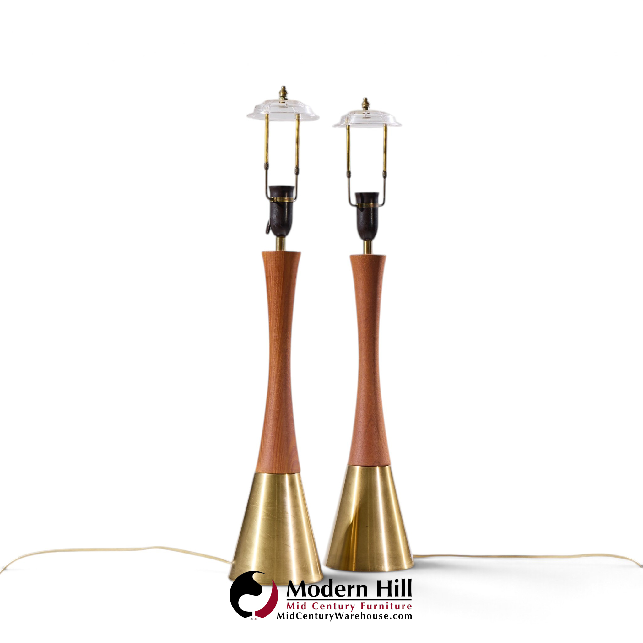 tony paul for westwood industries mid century table lamps - pair