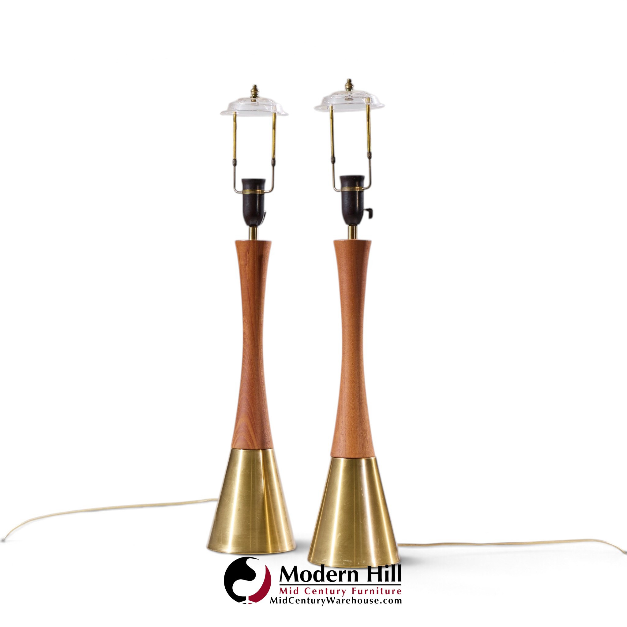tony paul for westwood industries mid century table lamps - pair
